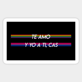 y yo a ti, cas confession spanish dub spn Sticker